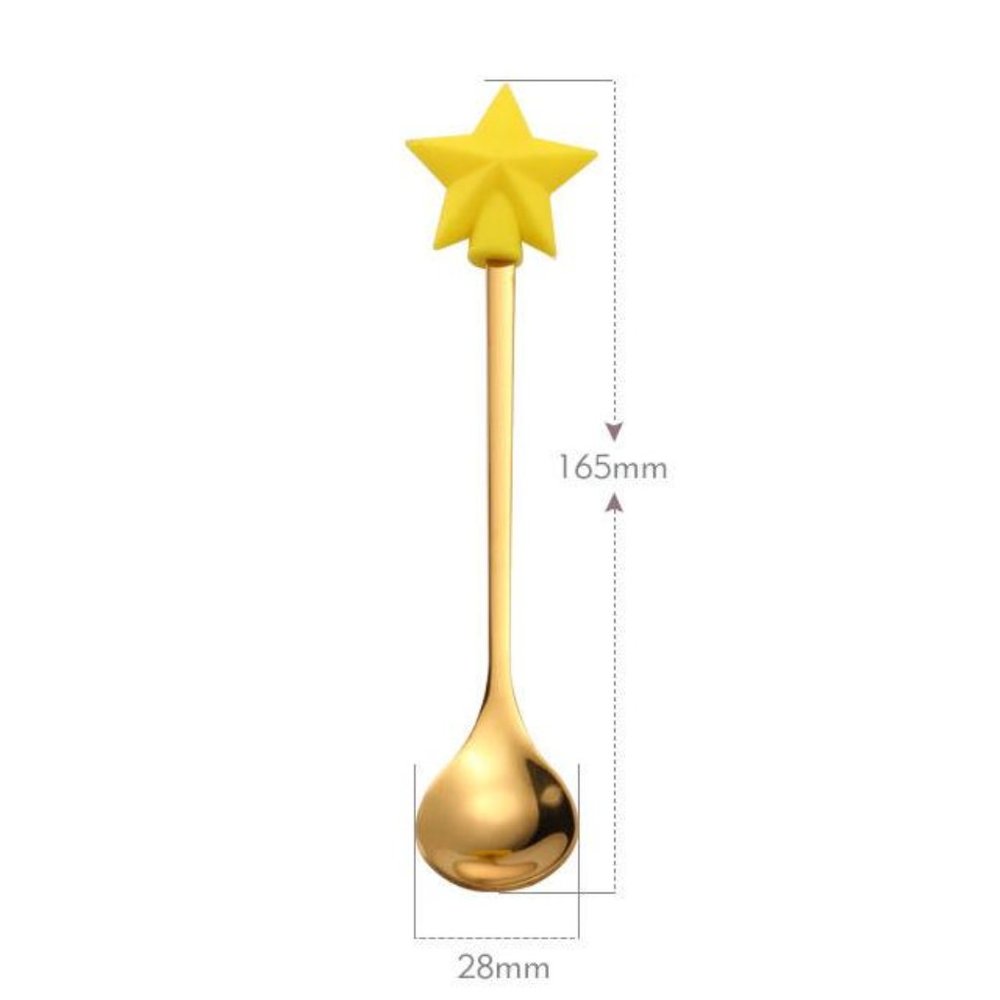 christmas coffee cup spoon stars